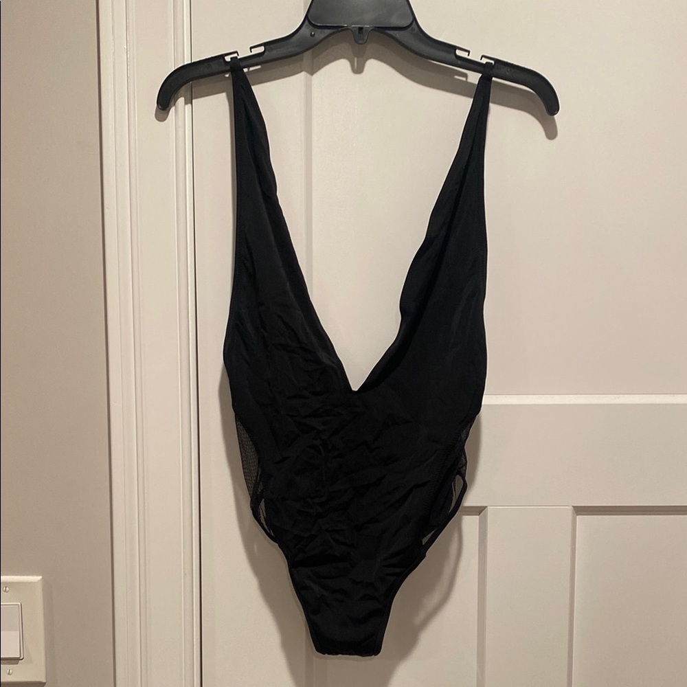 Black Deep V Swimsuit